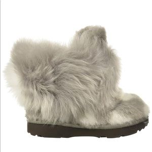 UGG Kids Fluffy Gray Boots